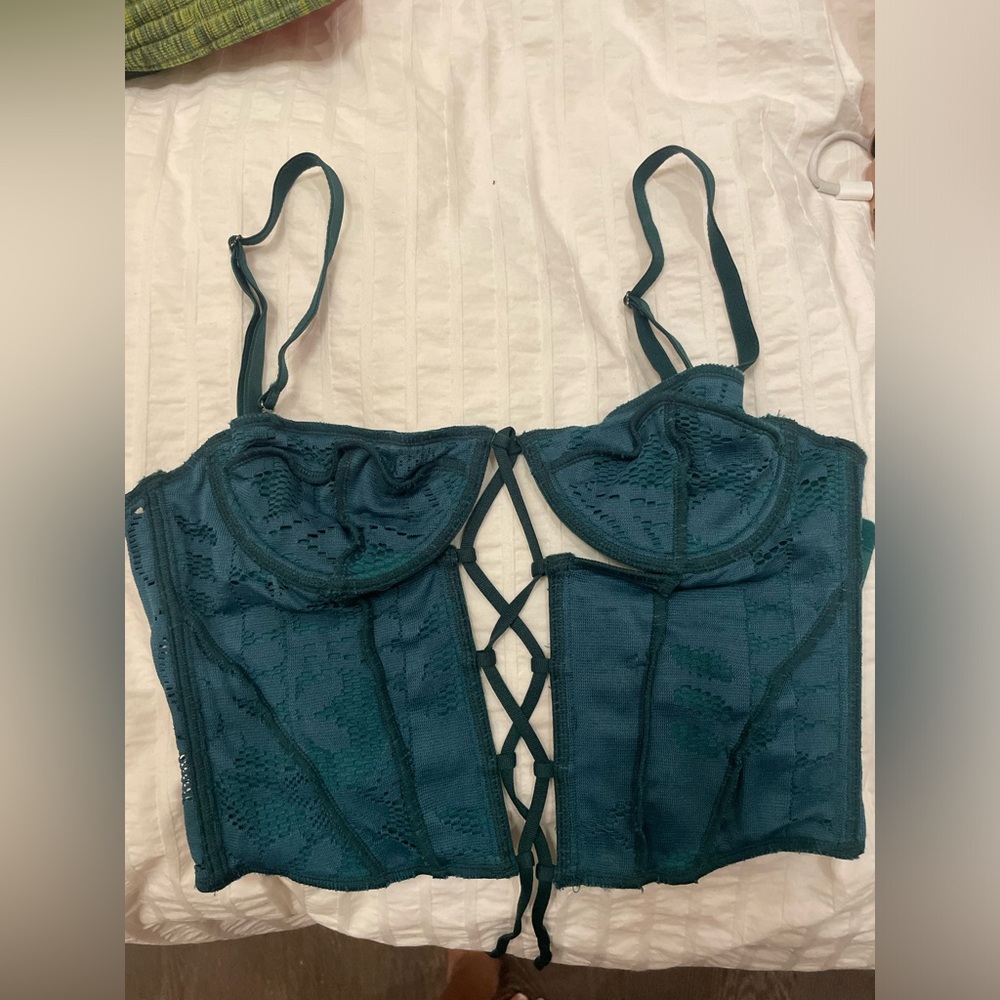 Urban Outfitters Corset Top. Cut out tie.
